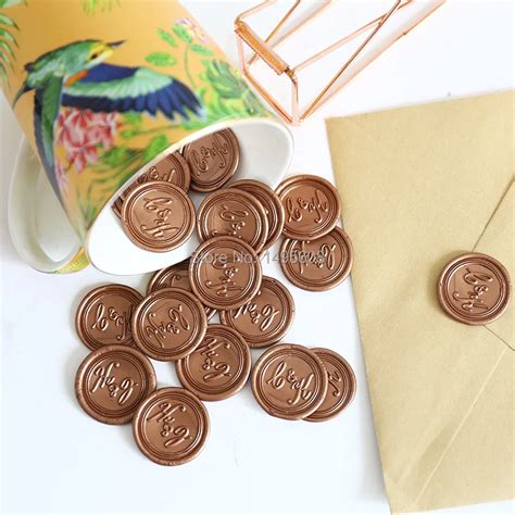 Personalized Initial Self Adhesive Wedding Wax Seals Custom Monogram ...