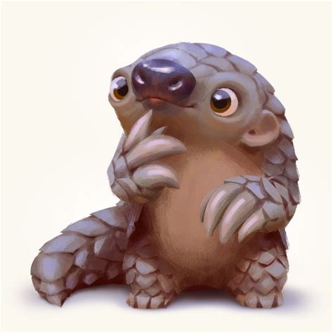 ArtStation - Little pangolin dude, Lynn Chen | Pangolin art, Pangolin ...