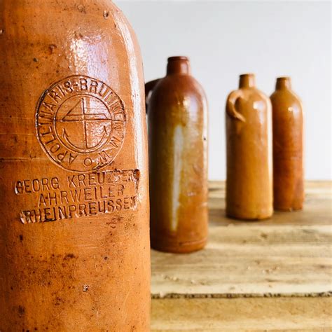 Collection of 130 year old German mineral water bottles