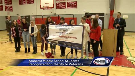 Amherst Middle School students recognized for helping veterans