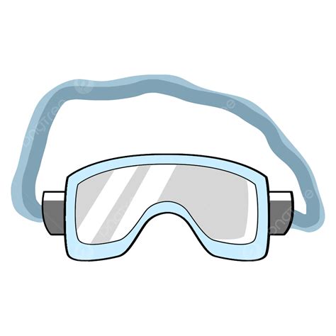 Goggles White Transparent, Goggles Cartoon Illustration Elements ...