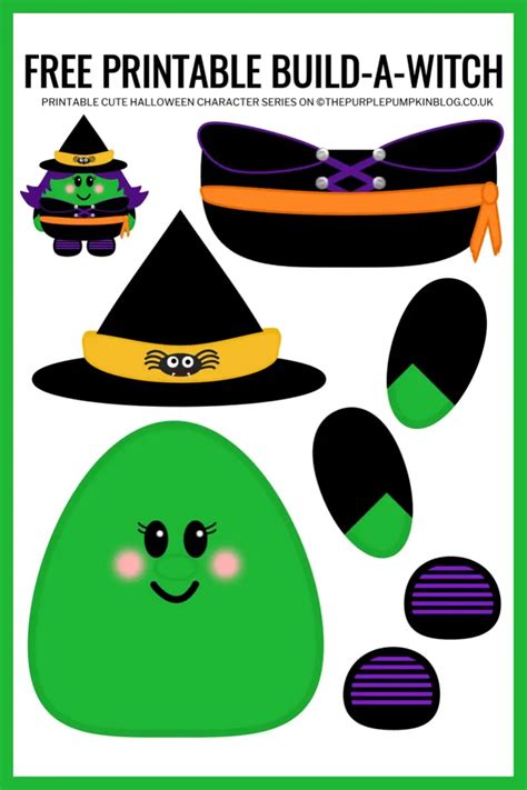 Build-a-Witch! Free Printable Halloween Paper Craft | Fun Craft for Kids!