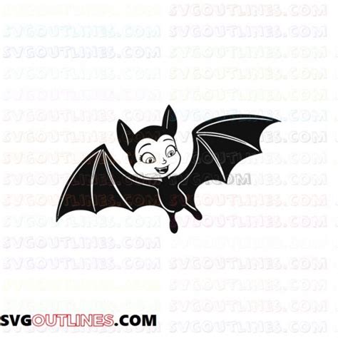 Vampirina Bat Flaying outline svg dxf eps pdf png