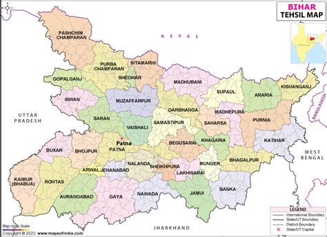 Bihar Tehsil Map, Blocks in Bihar