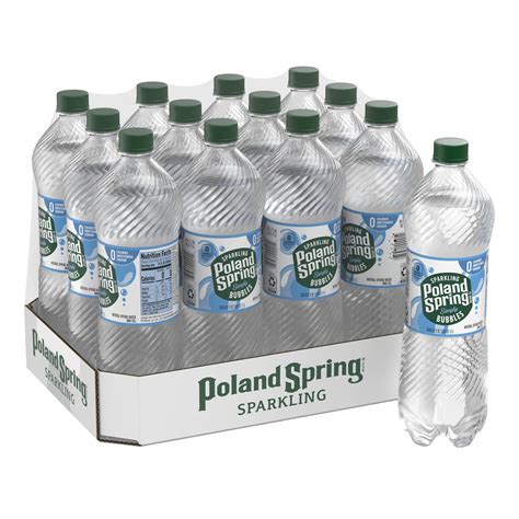 Poland Spring Sparkling Water, Simply Bubbles, 33.8 oz. Bottles (Pack of 12) - Walmart.com
