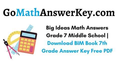 Big Ideas Math Answers Grade 7 Middle School | Download BIM Book 7th Grade Answer Key Free PDF ...