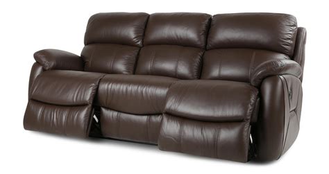 DFS NAVONA COUCH BROWN LEATHER SETTEE 3 SEATER POWER RECLINER SOFA | eBay