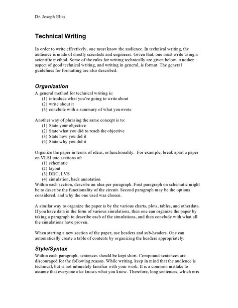 33 Good Technical Writing Examples (Word & PDF) ᐅ TemplateLab