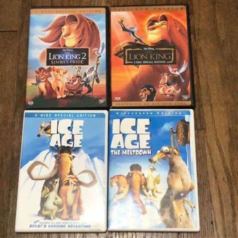 Media | Lot Of 4 Dvd Lion King 12 And Ice Age 12 | Poshmark