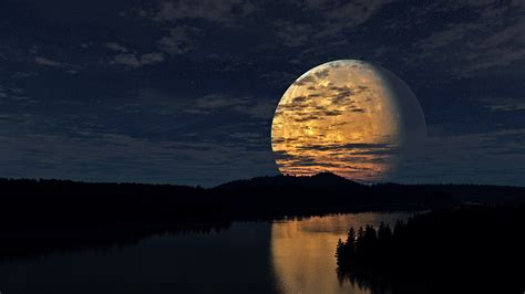 2560x1440 Night Sky Moon River Reflection 1440P Resolution ,HD 4k Wallpapers,Images,Backgrounds ...