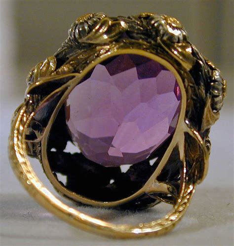 Antique Amethyst Silver Gold Ring For Sale at 1stdibs