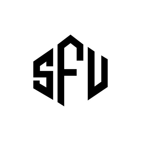 SFU letter logo design with polygon shape. SFU polygon and cube shape logo design. SFU hexagon ...