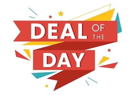 Premium Vector | Daily deals of the day with decorative lettering text ...