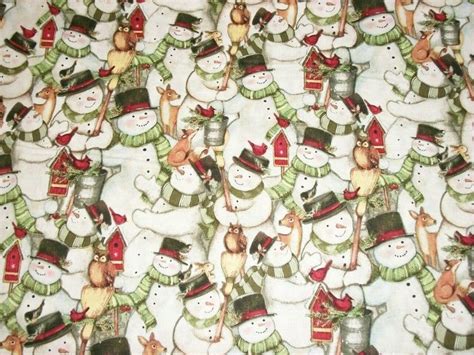 This snowman fabric with lots and lots of snowmen is from the Susan Winget Packed Snowman ...