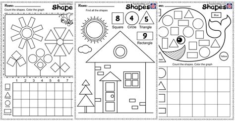 Shape and Counting Worksheets. TeachersMag.com