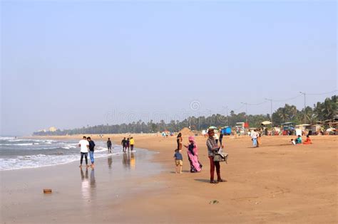 December 21 2022 - Mumbai, Maharashtra, India: People at the Silver Beach on Madh Island ...