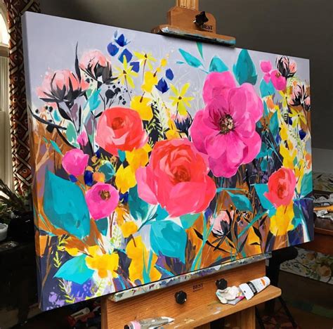 Jess Franks | Flower art painting, Abstract floral paintings, Floral painting