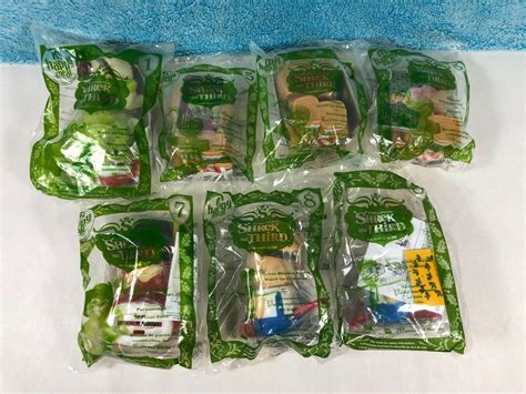 McDonalds Shrek The Third Happy Meal Toys *Lot of 7* - Sealed Packages ...