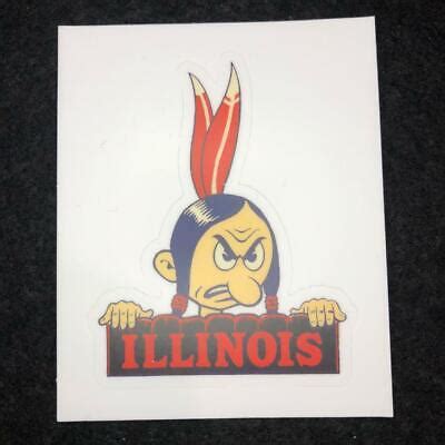 Chief Illiniwek Fighting Illini Vinyl Sticker | eBay