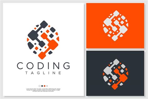 Modern code logo design. Coding symbol logo template. 18848997 Vector Art at Vecteezy