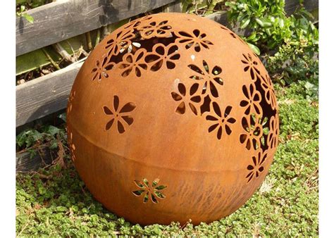 Metal Garden Landscape Corten Steel Ball Sculpture Outdoor Spheres ...