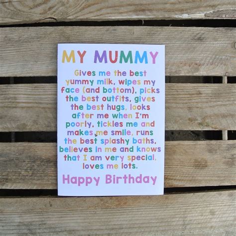 personalised happy birthday mum/mummy card by pink biscuits ...