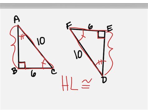 ShowMe - Prove right triangles congruent using the Hypotenuse-Leg Theorem