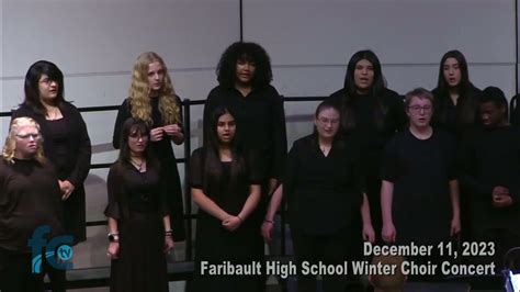 Faribault High School Winter Choir Concert - December 11, 2023 - YouTube