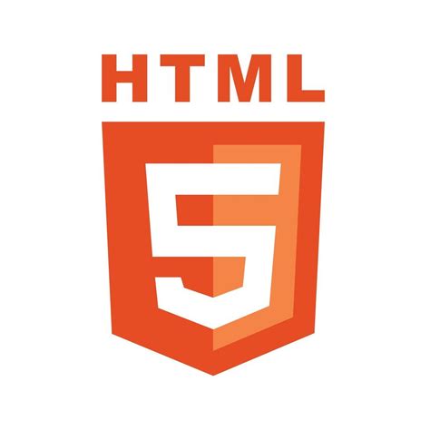 HTML5 emblem orange shield and white text 1416705 Vector Art at Vecteezy