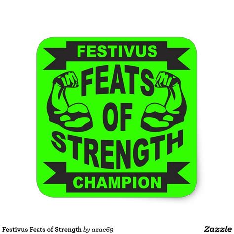 Festivus Feats of Strength | Holiday stickers, Zazzle, Festivus