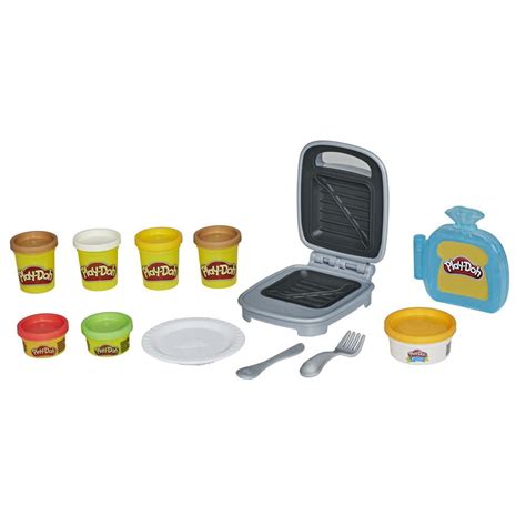 Play-Doh Kitchen Creations Cheesy Sandwich Play Food Set with Non-Toxic ...