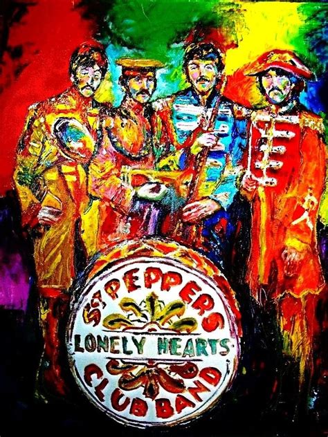 Beatles Sgt. Pepper by Leland Castro | Beatles artwork, Beatles art, Beatles painting