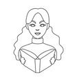 Daughter icon in cartoon style isolated on white Vector Image