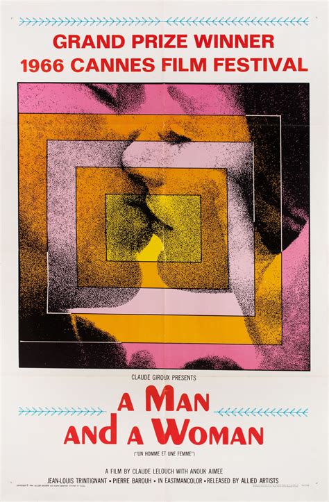 A Man and a Woman Original 1966 U.S. One Sheet Movie Poster - Posteritati Movie Poster Gallery