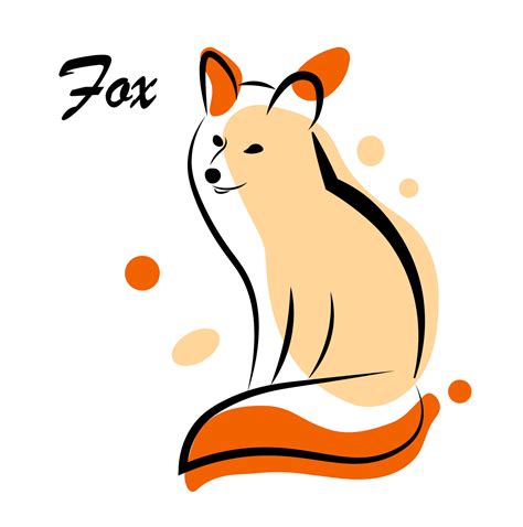 Fox on a white background 36146486 Vector Art at Vecteezy