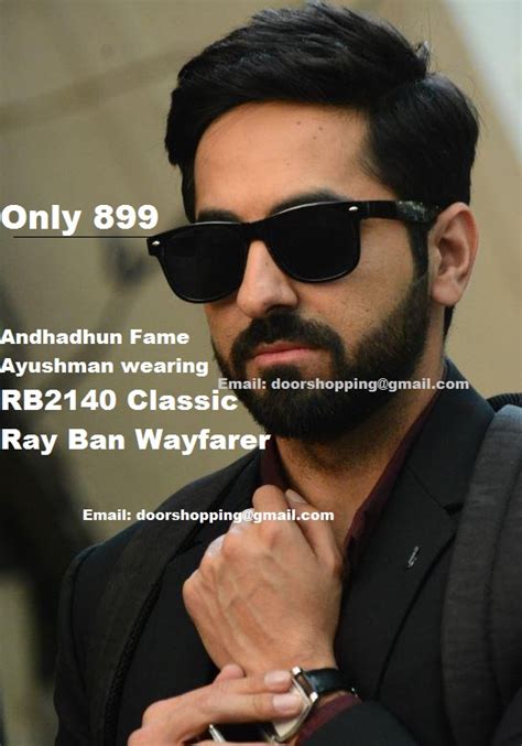 Ayushman Khurana Black Wayfarer Ray Ban Only Rs799