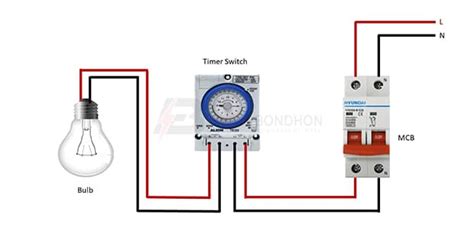 Timer switch connection diagram – Earth Bondhon