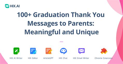 100+ Graduation Thank You Messages to Parents: Meaningful and Unique | HIX.AI