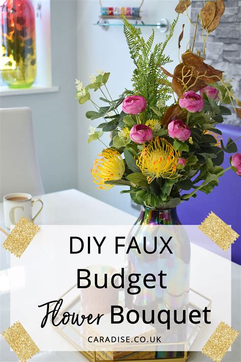 DIY Faux Budget Flower Bouquet - Daring Home Decor