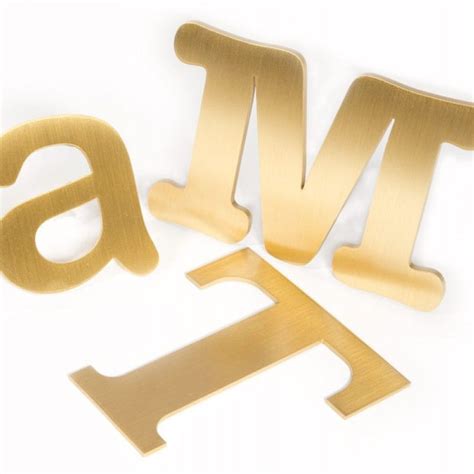 Brushed brass sign letters | Woodlandmanufacturing.com | Brass, Letter ...