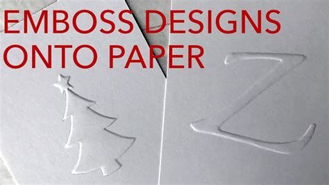 How to Emboss Paper with Awesome Designs - YouTube