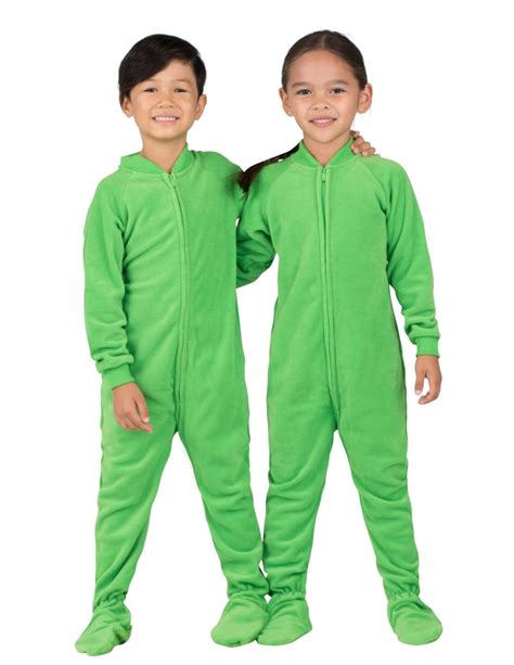 Footed Pajamas - Emerald Green Toddler Fleece One Piece - Toddler ...