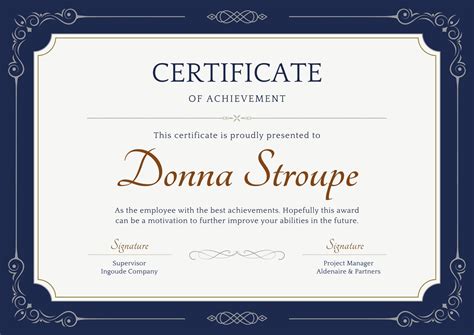 Certificate Of Completion Free Template