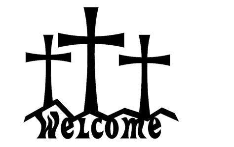 Cross Welcome dxf File Free Download - 3axis.co