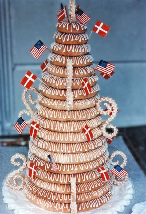 Traditional Danish Kransekage – Marzipan Cakes and Cookies | Marzipan cake, Cool wedding cakes ...