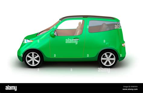 Compact car on white background. My own design Stock Photo - Alamy