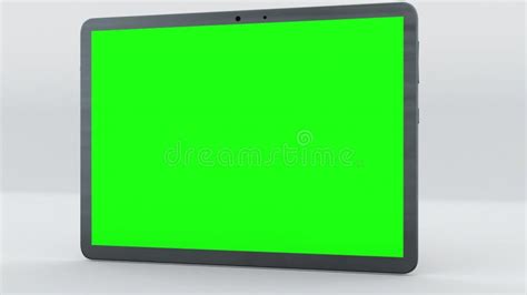 Demonstration of a Tablet with Green Screen, Computer Generated ...