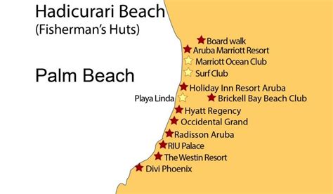 Map Of Aruba Hotels On Palm Beach | The best beaches in the world