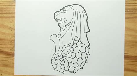 How to draw MERLION - YouTube