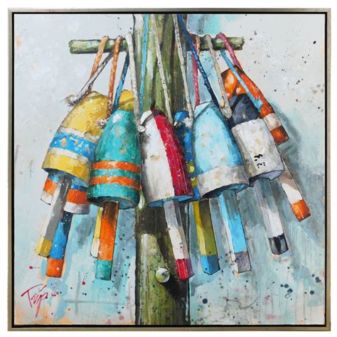 Cool Buoys 36” X 36” | Buoys art, Sailing art, Maine art